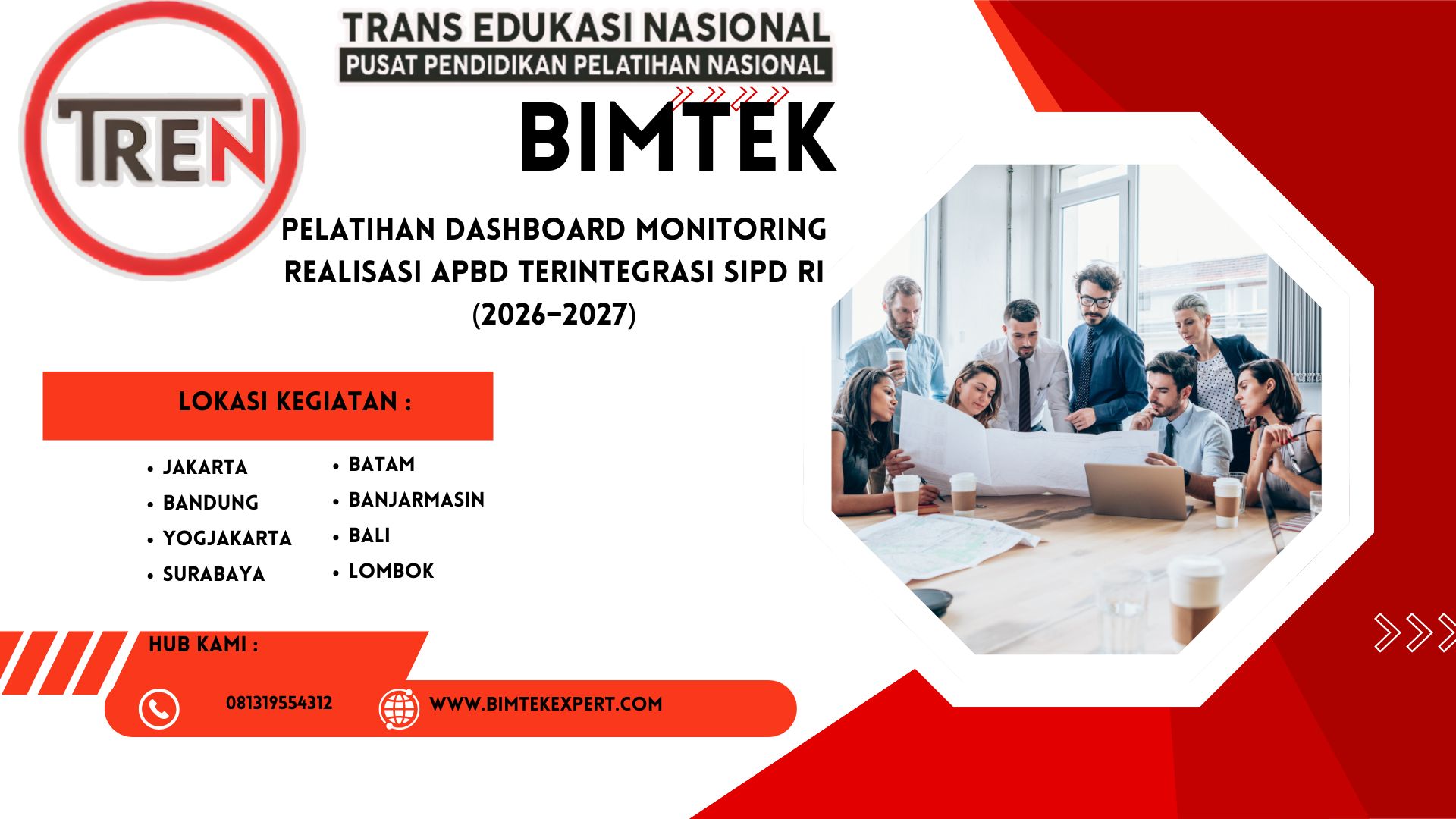 Pelatihan Dashboard Monitoring Realisasi APBD Terintegrasi SIPD RI (2026–2027)
