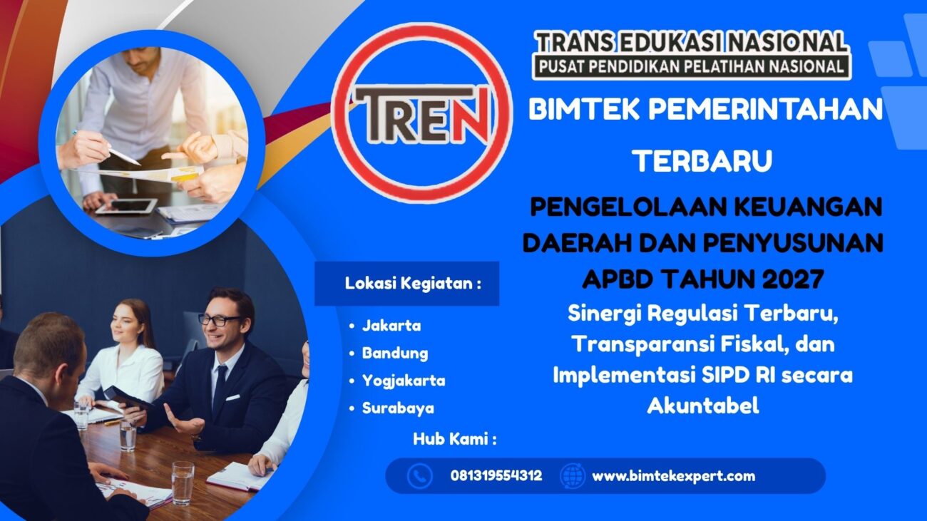 INFO JADWAL BIMTEK NASIONAL PENGELOLAAN KEUANGAN DAERAH DAN PENYUSUNAN APBD TAHUN 2027