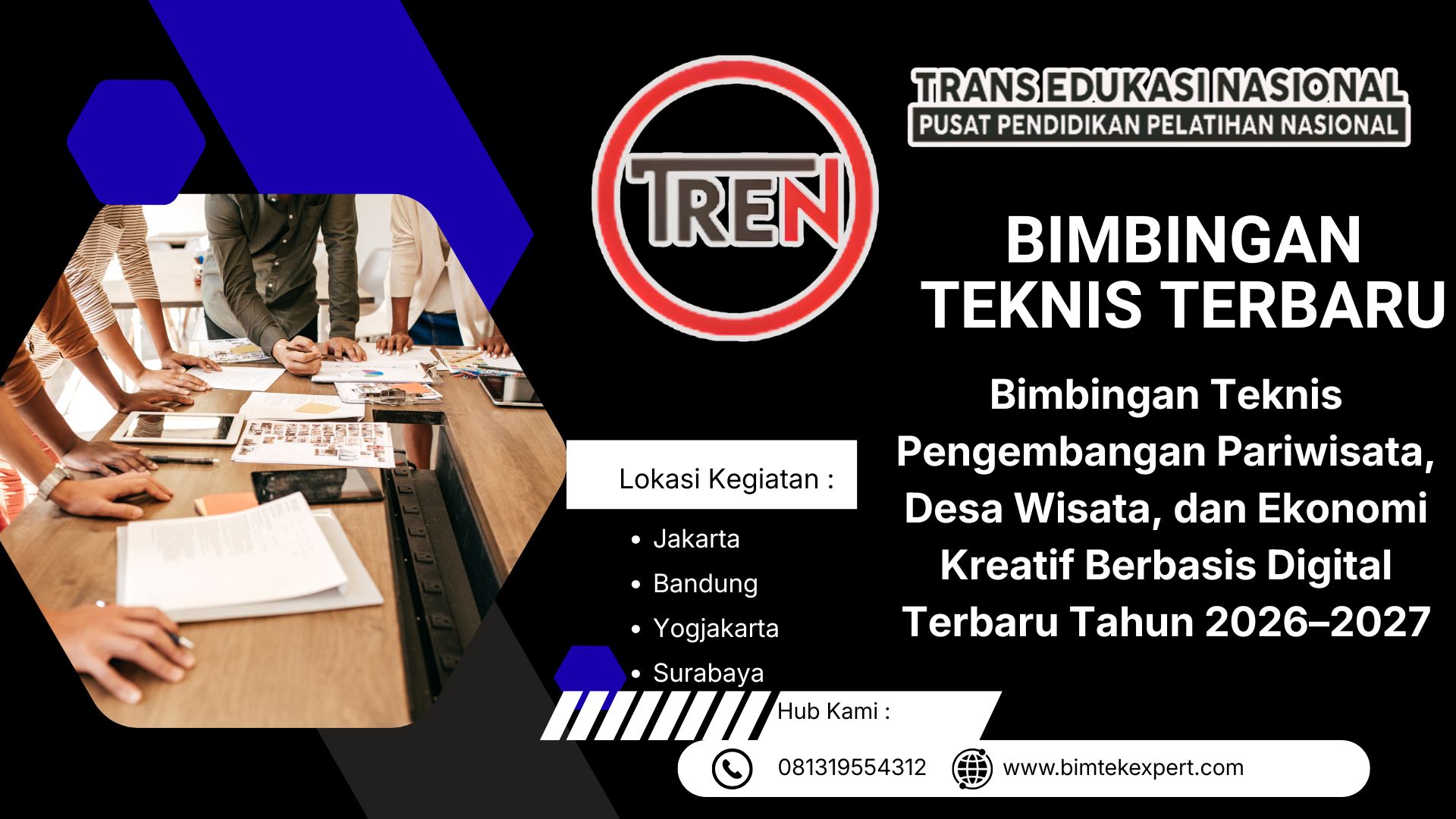 Bimbingan Teknis Pengembangan Pariwisata, Desa Wisata, dan Ekonomi Kreatif Berbasis Digital Terbaru Tahun 2026–2027