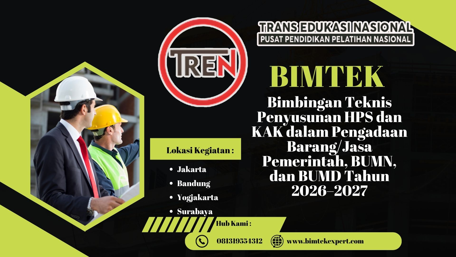 Bimbingan Teknis Penyusunan HPS dan KAK dalam Pengadaan Barang/Jasa Pemerintah, BUMN, dan BUMD Tahun 2026–2027