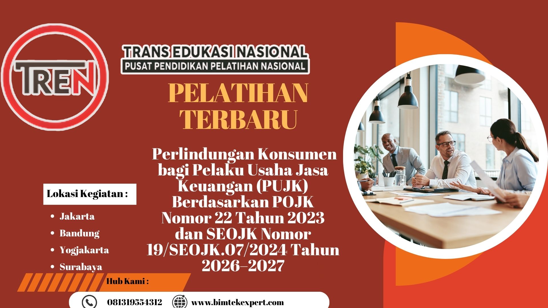 Training Perlindungan Konsumen bagi Pelaku Usaha Jasa Keuangan (PUJK) Tahun 2026–2027