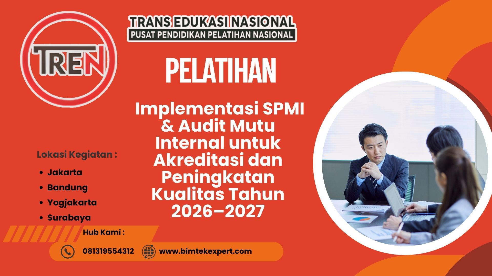 Jadwal Pelatihan Implementasi SPMI & Audit Mutu Internal untuk Akreditasi dan Peningkatan Kualitas Tahun 2026–2027