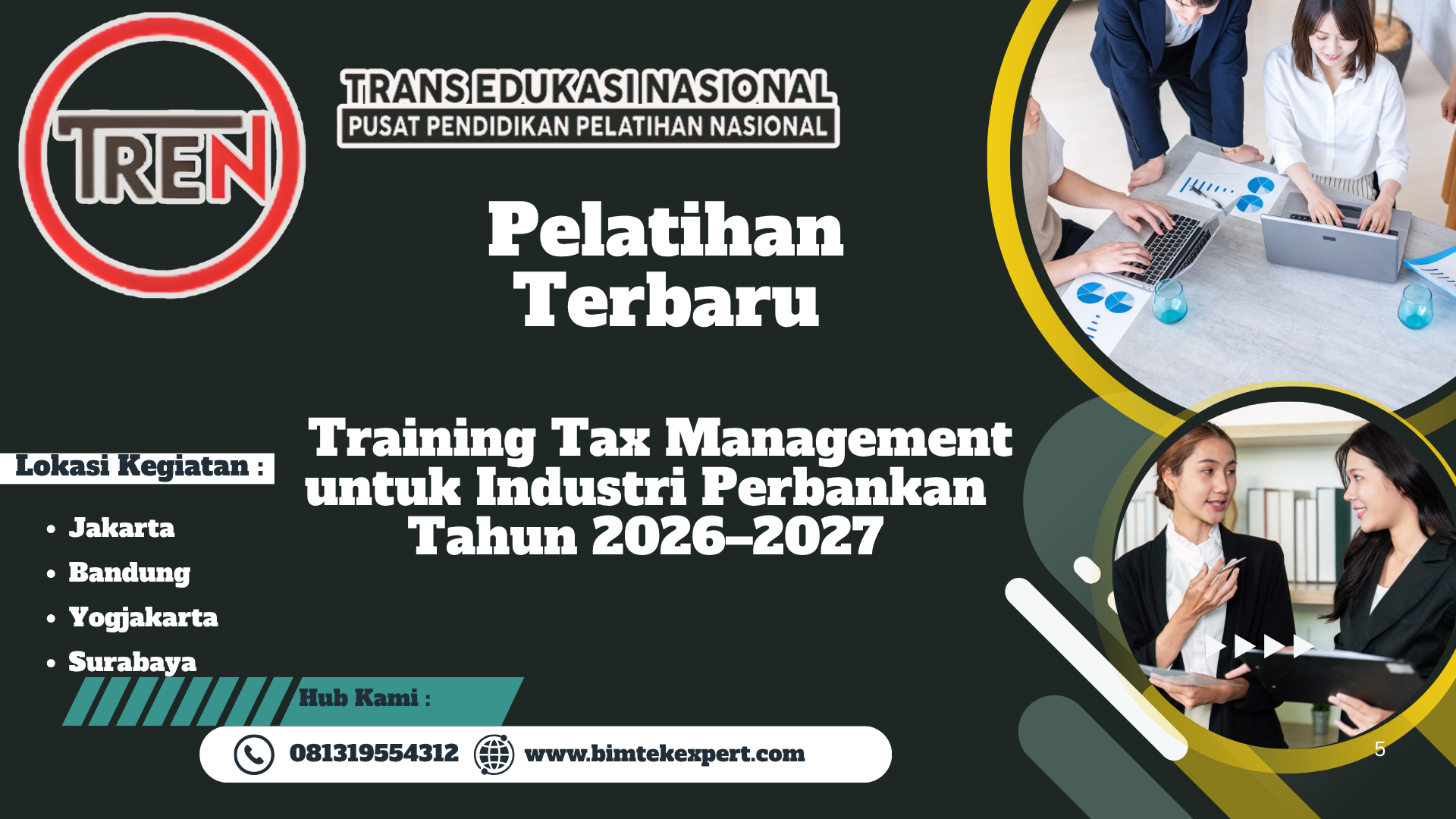 Training Tax Management untuk Industri Perbankan Tahun 2026–2027