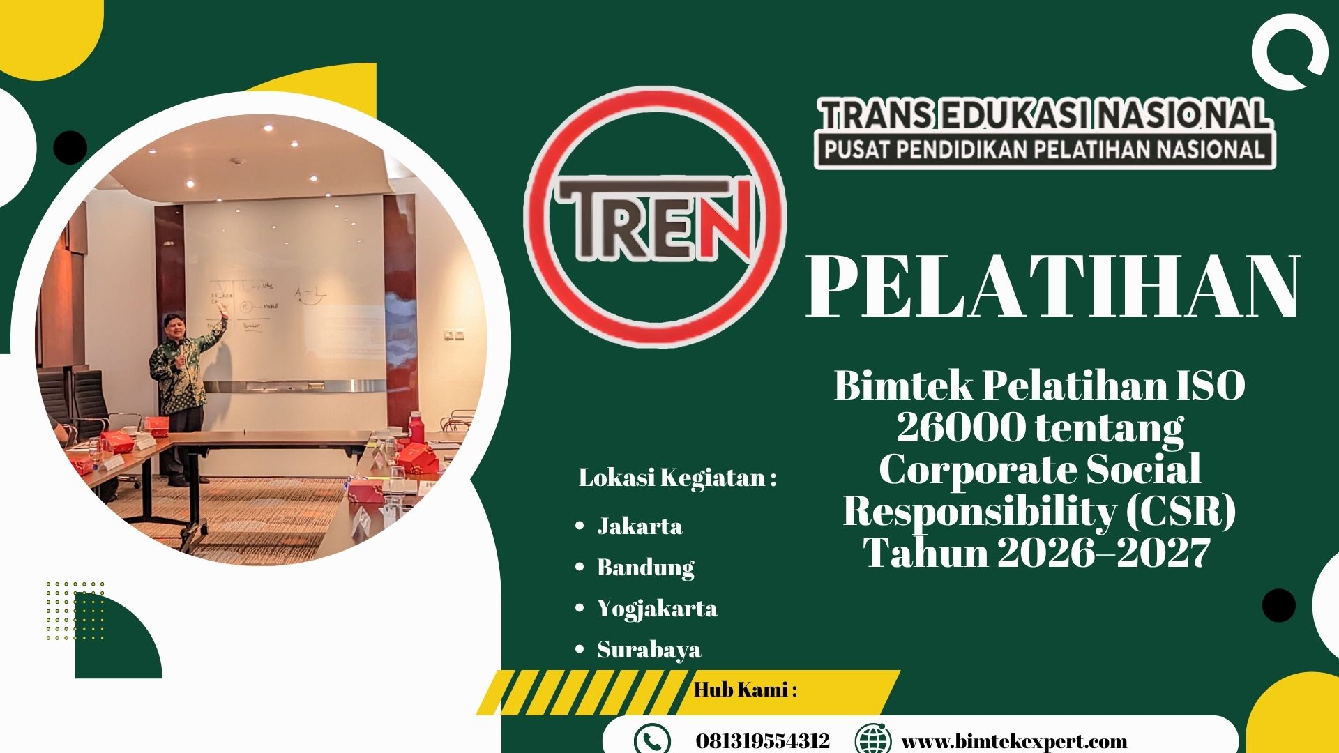 Bimtek Pelatihan ISO 26000 tentang Corporate Social Responsibility (CSR) Tahun 2026–2027
