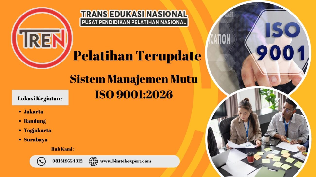 Pelatihan Training Sistem Manajemen Mutu ISO 9001:2026 Tahun 2026–2027