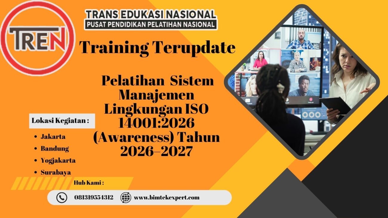 Pelatihan Training Sistem Manajemen Lingkungan ISO 14001:2026 (Awareness) Tahun 2026–2027