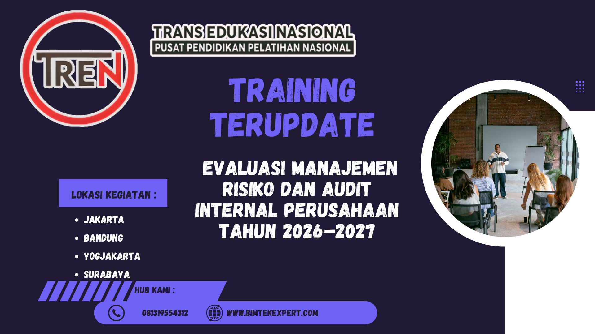 Pelatihan Training Evaluasi Manajemen Risiko dan Audit Internal Perusahaan Tahun 2026–2027