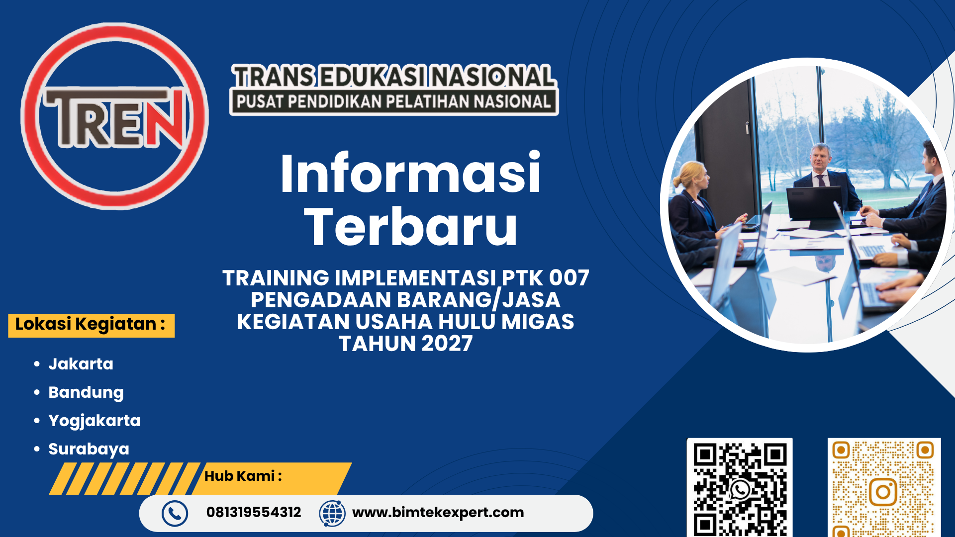 Training Implementasi PTK 007 Pengadaan Barang/Jasa Kegiatan Usaha Hulu Migas Tahun 2027