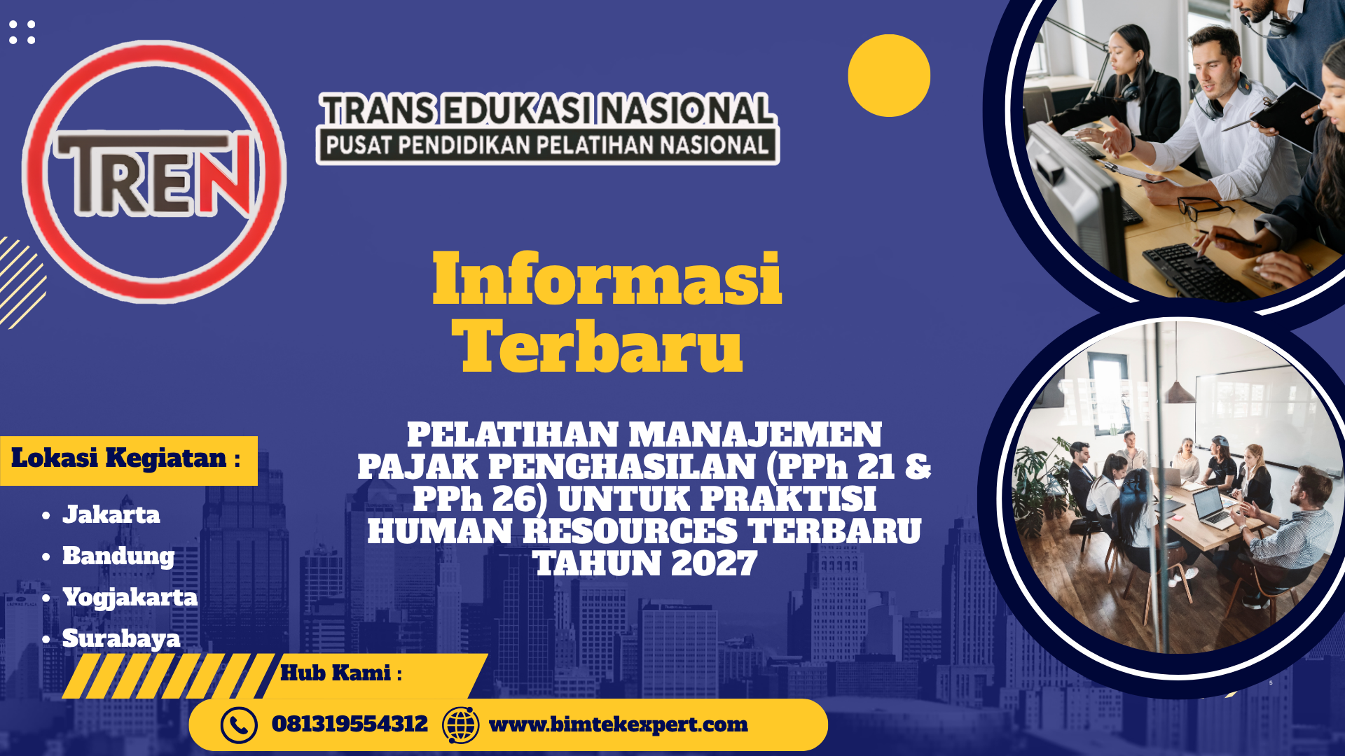 PELATIHAN MANAJEMEN PAJAK PENGHASILAN (PPh 21 & PPh 26) UNTUK PRAKTISI HUMAN RESOURCES TERBARU TAHUN 2027
