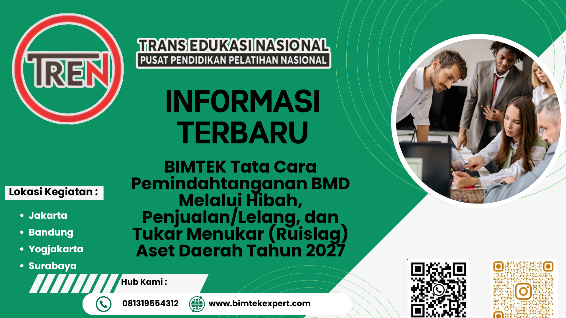 BIMTEK Tata Cara Pemindahtanganan BMD Melalui Hibah, Penjualan/Lelang, dan Tukar Menukar (Ruislag) Aset Daerah Tahun 2027