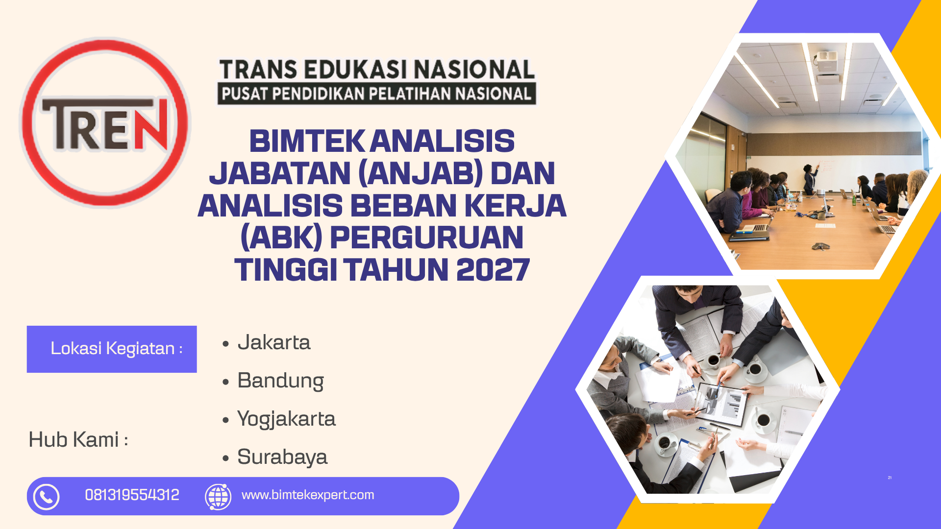 BIMTEK ANALISIS JABATAN (ANJAB) DAN ANALISIS BEBAN KERJA (ABK) PERGURUAN TINGGI TAHUN 2027