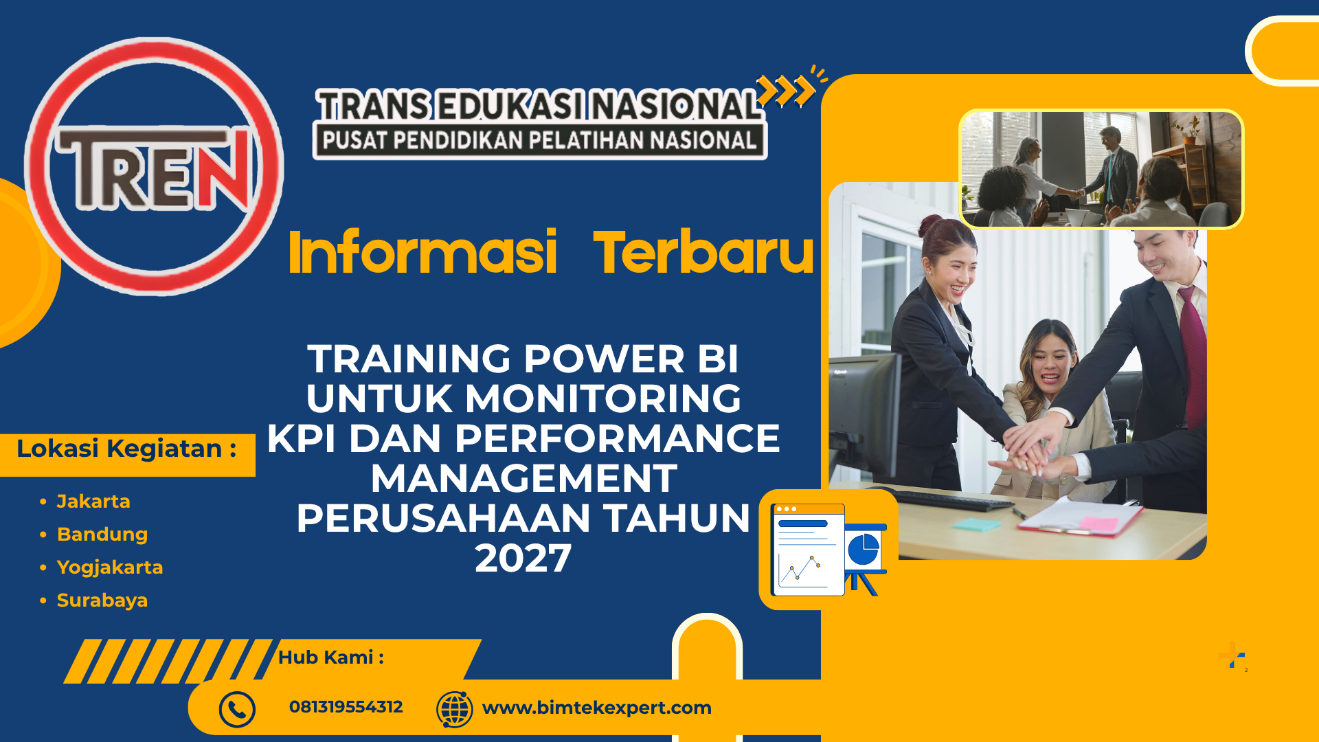 TRAINING POWER BI UNTUK MONITORING KPI DAN PERFORMANCE MANAGEMENT PERUSAHAAN TAHUN 2027